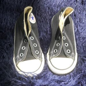 Black high top converse